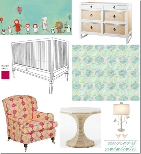 nursery notations inspiration board design girl