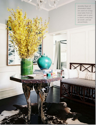 octogon elephant entry table designer