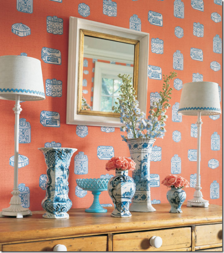 orange_blue_chinoiserie_wallpaper