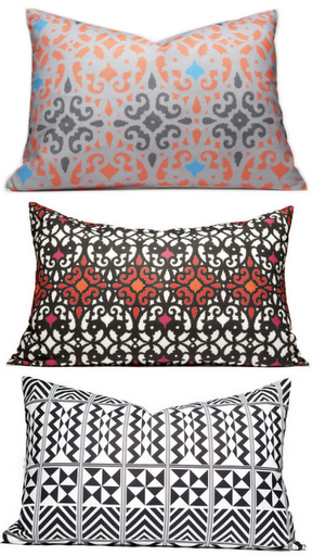 organic chic graphic pillows