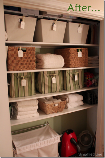 organized linen closet stylish simple