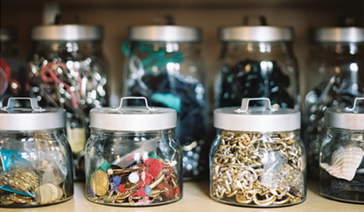 organizing art supplies in jars ideas