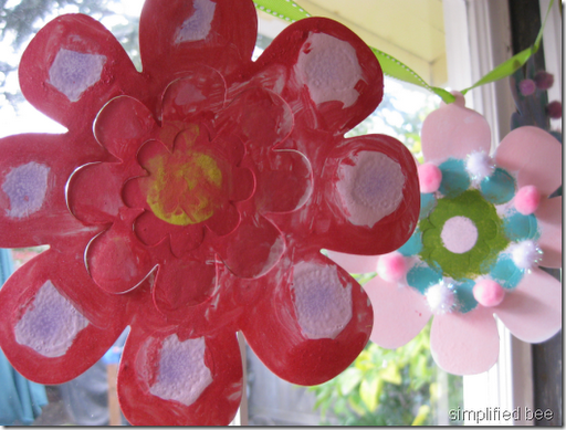 paper flower garland hand painted