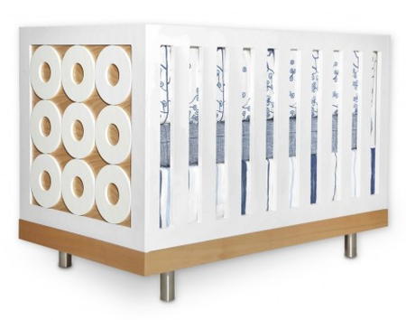 petite nest crib circles panel