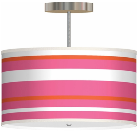 pink orange pendant light girls room