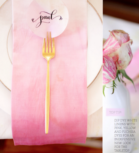 Pink Ombre Napkins DIY