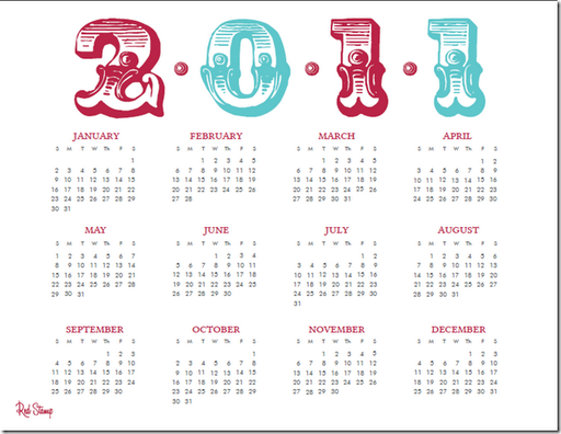 printable fun 2011 calendar free