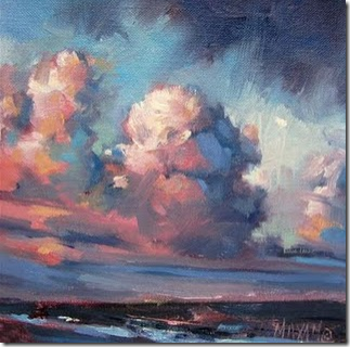 red sky oil painting fine art