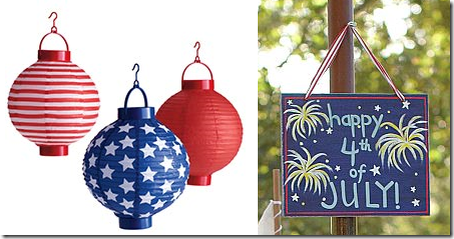 red white blue july 4th paper lanterns