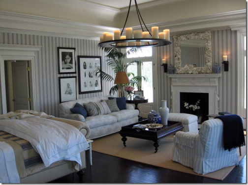 seaside designer bedroom blue white