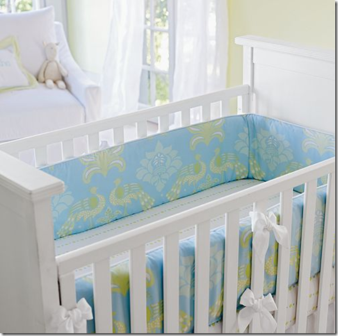 serena & lily crib pecock nursery