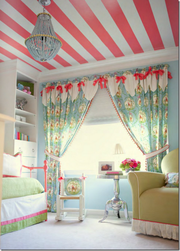striped_painted_ceiling_girls_room