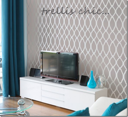 trellis pattern wall stencil