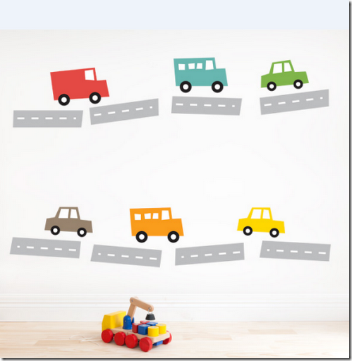 truck wall decals for boys nursery