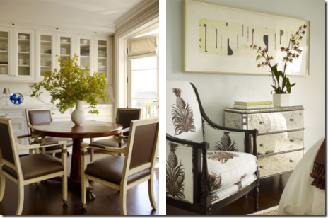 white brown eat- in kitchen designer