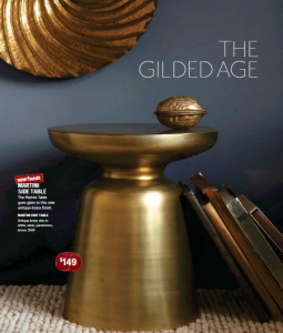 Gold Martini Side Table by West Elm