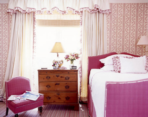 Sister Parish Girls Bedroom in Pink