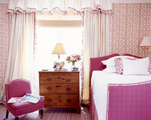 Sister Parish Girls Bedroom in Pink