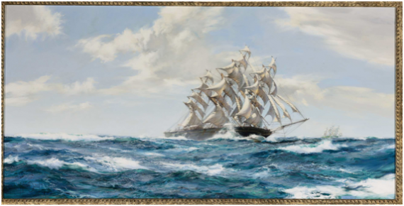 Tall Sailing Ship Oil Painting Art