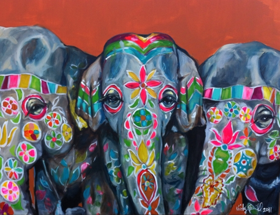 Elephants by Artist Kristy Gammill