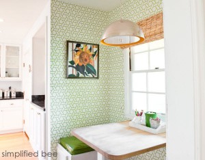 Kitchen Nook with Manuel Canovas Wallpaper