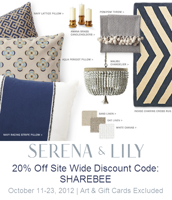 Serena and Lily Friends & Family Discount Code 2012