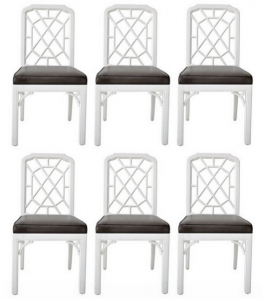 white chinese chippendale chairs