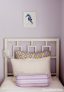 purple and green girls bedroom design