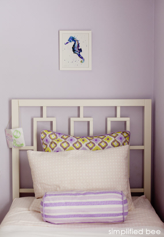purple and green girls bedroom design 