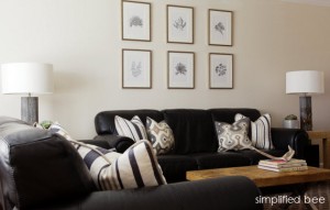 black, white and gray living room by simplified bee