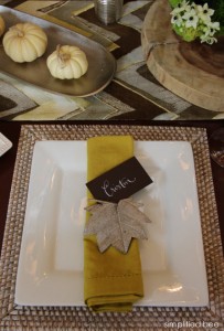 chartreuse napkin thanksgiving table