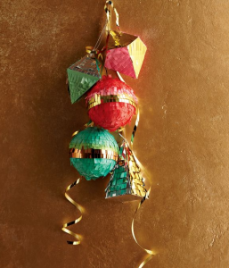 gold confetti system ornaments