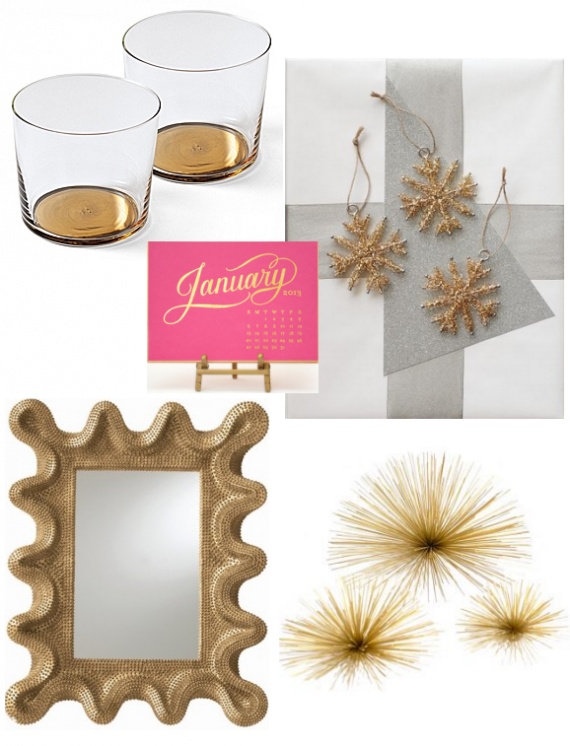 gold holiday decorating ideas