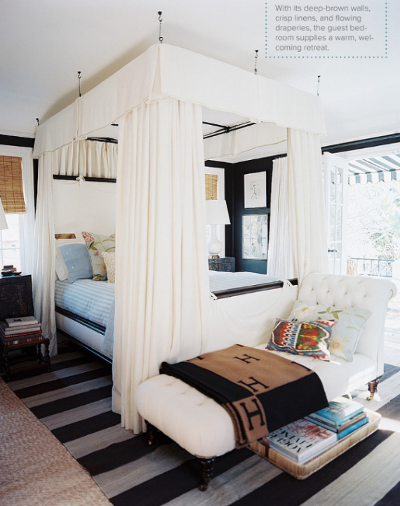 mark sikes black white bedroom canopy