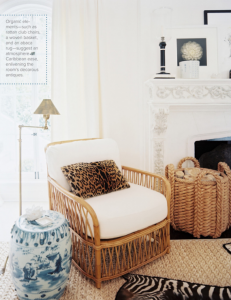 mark sikes rattan club chair