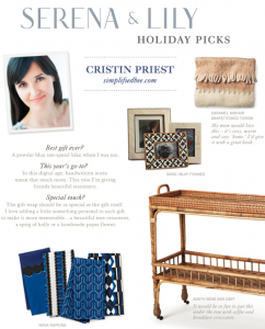 Serena & Lily holiday gift guide - Simplified Bee