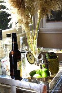thanksgiving holiday bar cart simplified bee