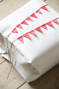 washi tape bunting gift embellishment