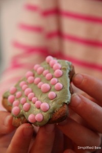 Simplified Bee Pink Holiday Tree Cookie