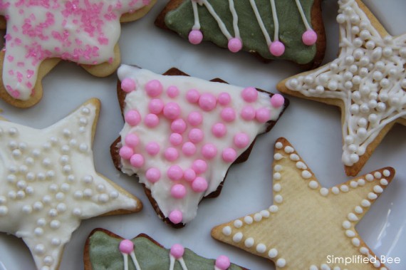Pink Holiday Sugar Cookies