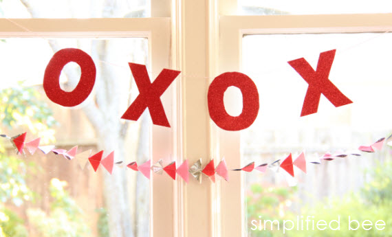 DIY XOXO Banner Valentines Day
