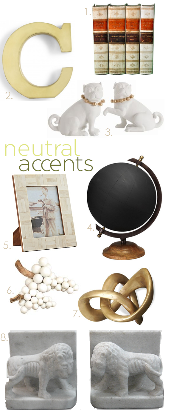 decorating with neutral home accessories