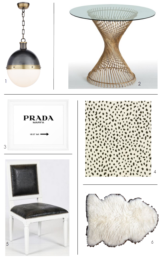 chic black+white home office design