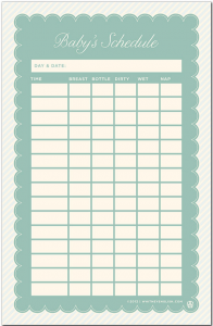 newborn baby schedule list