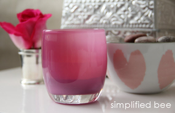 pink glassybaby votive