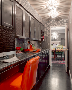 black cabinets home office