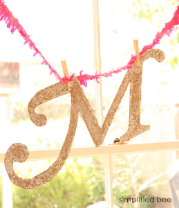 glitter+letter+initial+garland