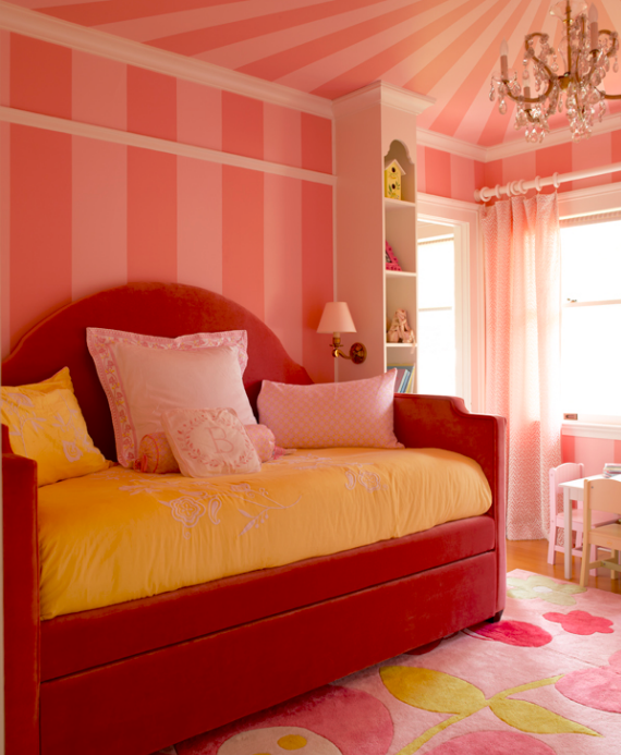 pink daybed girls bedroom