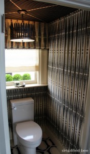 Water Closet with Kelly Wearstler Fabric