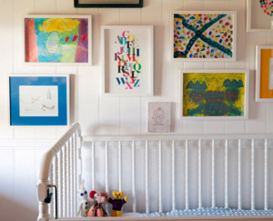 nursery room art gallery wall